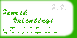 henrik valentinyi business card